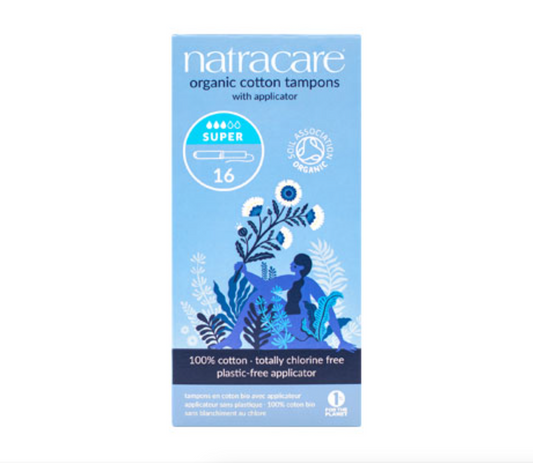 NATRACARE Applicator Cotton Tampon Super 16s